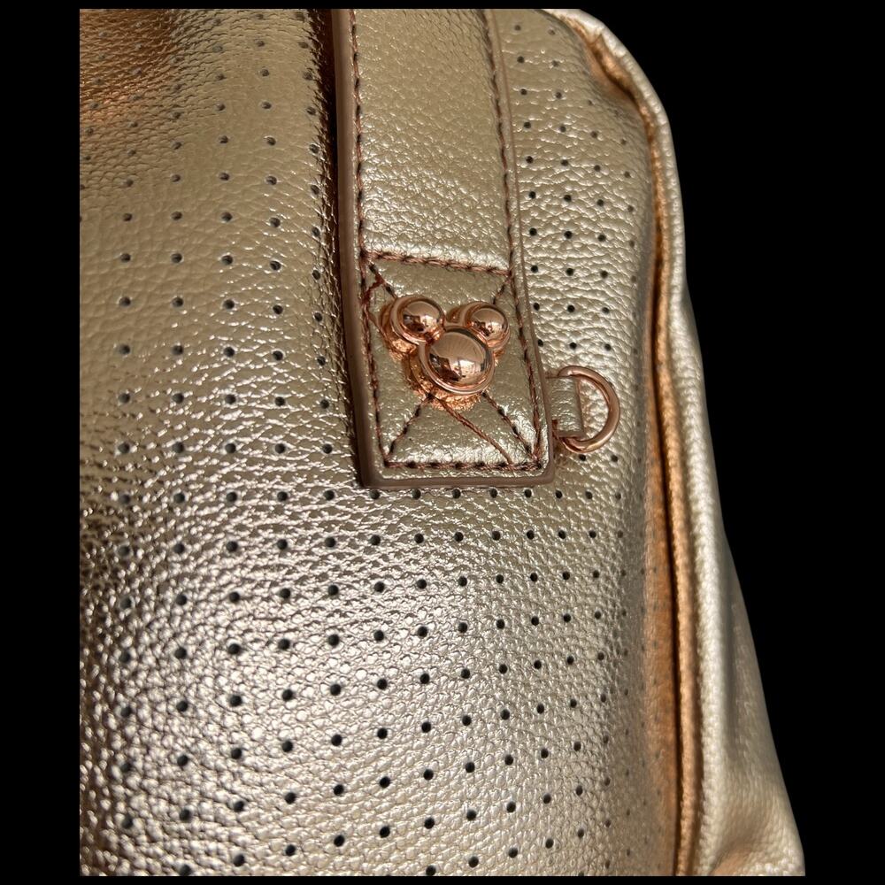 DISNEY MICKEY MOUSE Icon Flair Women's  Backpack Rose Gold Bag Perforated - Picture 12 of 16